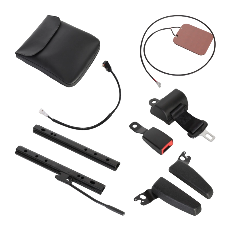 BF1-2 গুদাম গাড়ির ফ্লিটগুলির জন্য সাশ্রয়ী মূল্যের কালো ভিনাইল ফোল্ডিং ব্যাকরেস্ট ফর্কলিফ্ট সিট