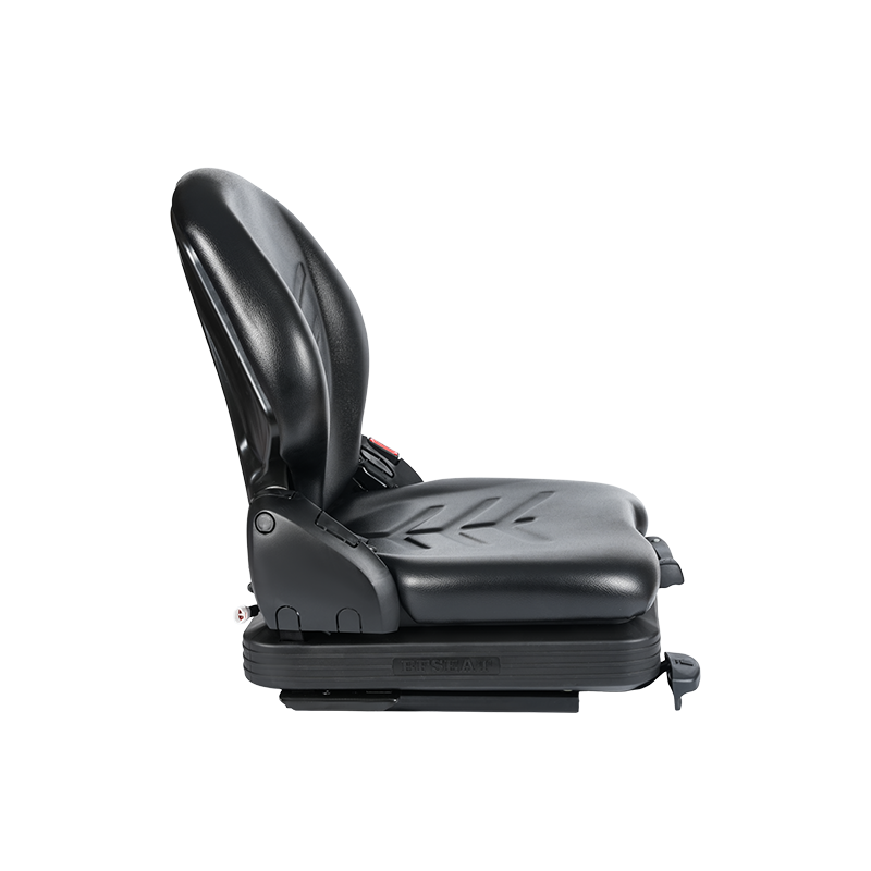 BF16 লো-প্রোফাইল ভিনাইল রিপ্লেসমেন্ট মেকানিক্যাল সাসপেনশন সিট মেটেরিয়াল হ্যান্ডলিং ফর্কলিফ্ট ইকুইপমেন্টের জন্য - EN13490 IT1+IT2 সহ কালো