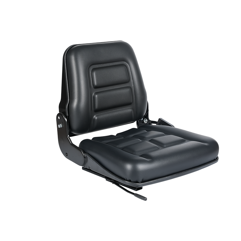 BF1-2 গুদাম গাড়ির ফ্লিটগুলির জন্য সাশ্রয়ী মূল্যের কালো ভিনাইল ফোল্ডিং ব্যাকরেস্ট ফর্কলিফ্ট সিট