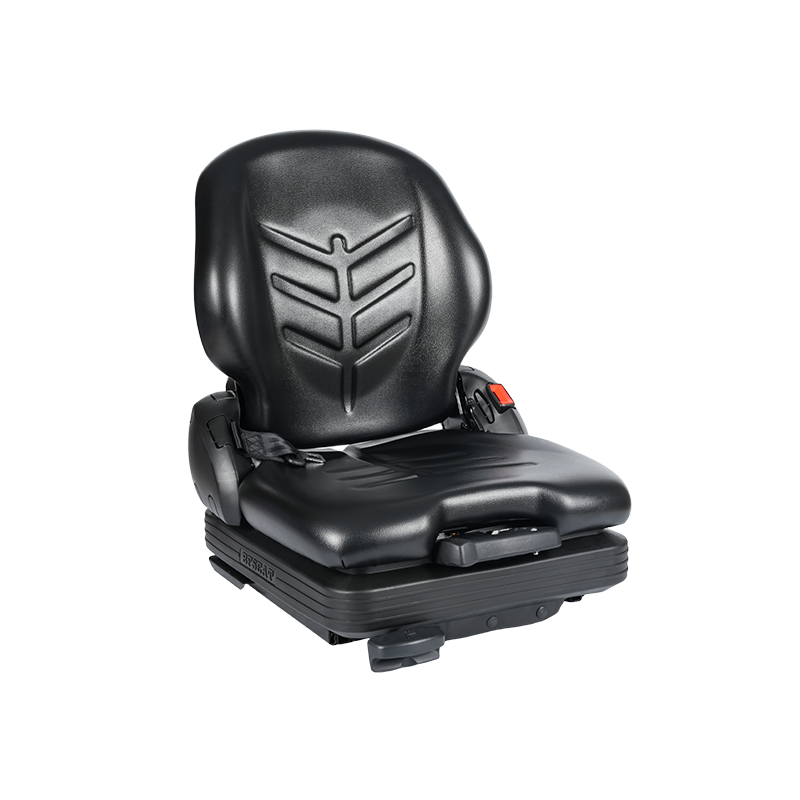 BF16 লো-প্রোফাইল ভিনাইল রিপ্লেসমেন্ট মেকানিক্যাল সাসপেনশন সিট মেটেরিয়াল হ্যান্ডলিং ফর্কলিফ্ট ইকুইপমেন্টের জন্য - EN13490 IT1+IT2 সহ কালো